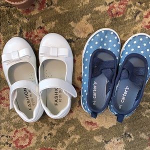 Girl flat shoes size 9 bundle of two pairs